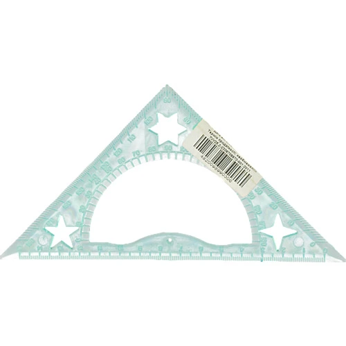 Трикутник 15см 45х90х45 проз. плас гравірується 6кол