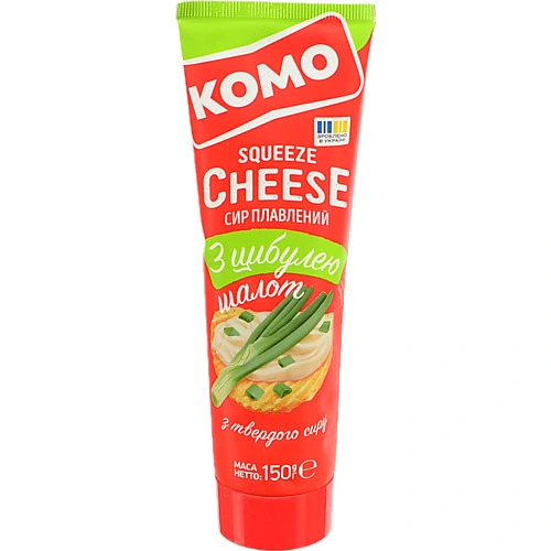 Сир плавлений 50% Шалот Squeeze cheese Комо туб 150г