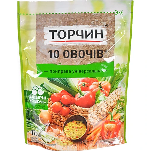 Приправа універсальна 10 овочів Торчин 170г