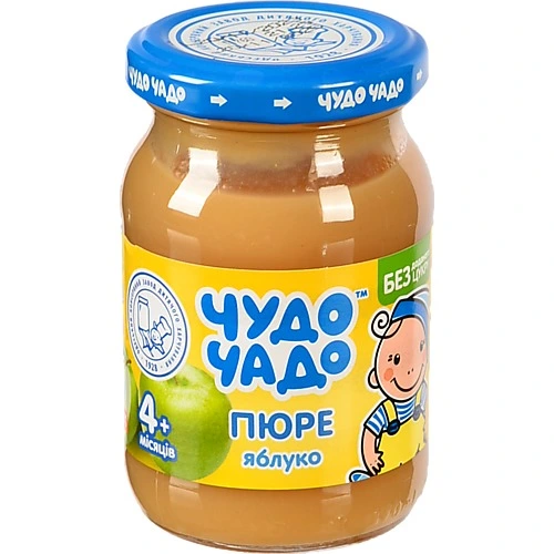Пюре для дітей від 4 міс. Яблуко Чудо-Чадо с/б 170г