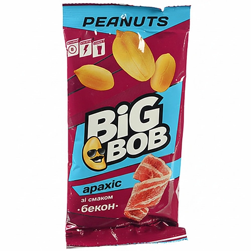 Арахіс Big Bob смажений солоний зі смаком [Беконk, 60 г