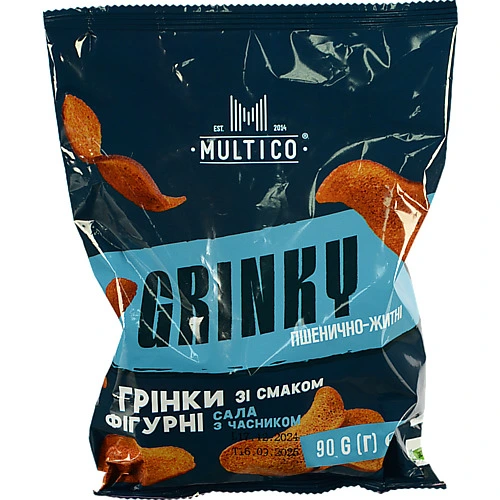 Грінки Multico 90г сало з часником