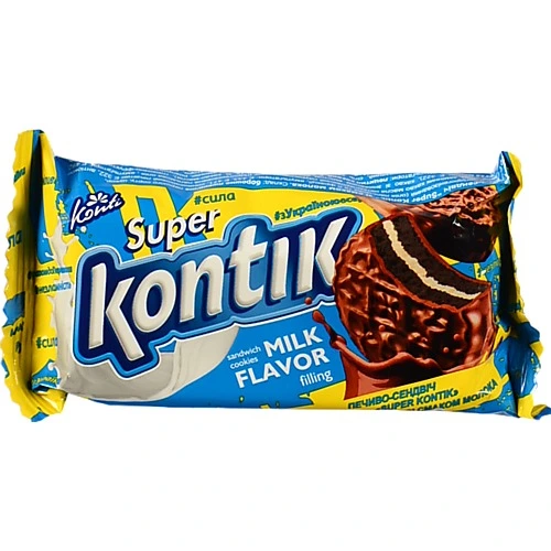 Печиво-сендвіч зі смаком молока Super Kontik 90г