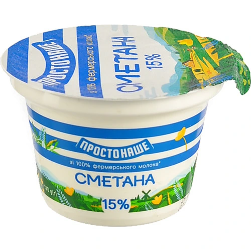 Сметана 15% Простонаше ст 180г