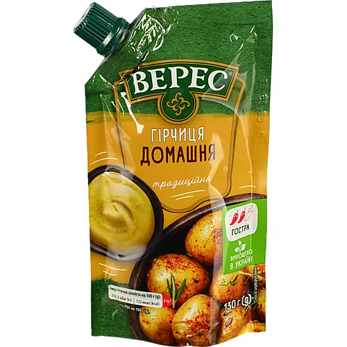 Гірчиця традиційна Домашня Верес д/п 130г