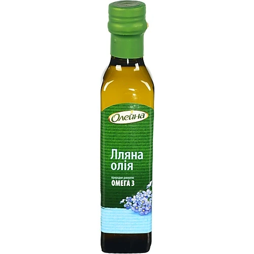 Олія лляна нерафінована недезодорована холодного пресування першого віджиму Олейна с/пл 250мл
