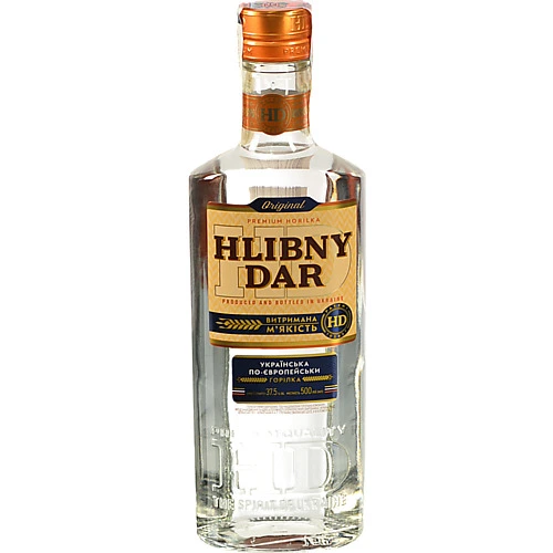 Горілка 0.5л 37.5% Українська по-європейськи Hlibny Dar пл