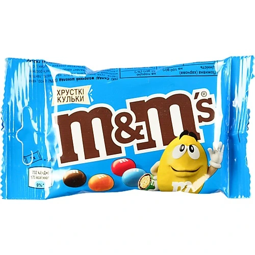 M&M's Хрусткі рисові кульки в молочному шоколаді 36г