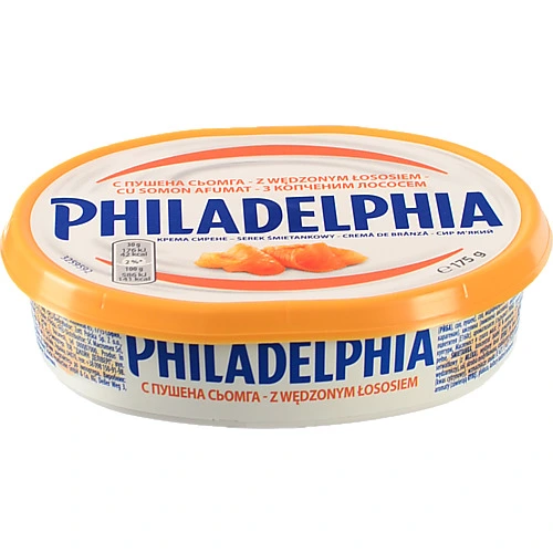 Крем-сир Philadelphia 175г 34% копчений лосось ванн.