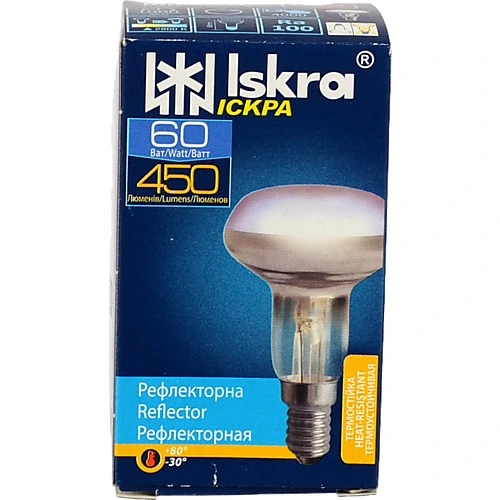 Лампа Іскра R50 60Вт Е14 рефлекторна