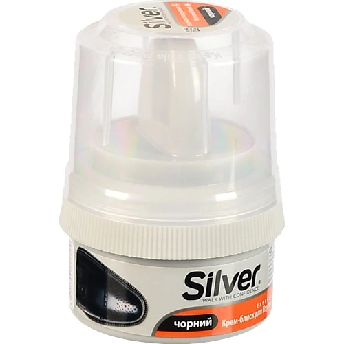 Крем-блиск для взуття чорний Express Silver 50мл