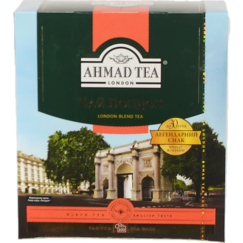 Чай чорний байховий Ahmad Tea Лондон к/у 100х2г