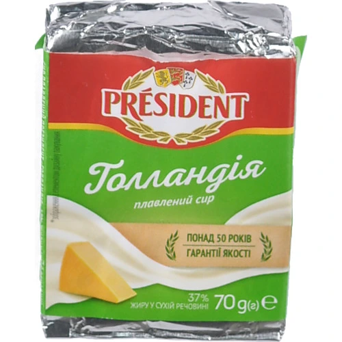 Сир плавлений 37% Голландія President м/у 70г
