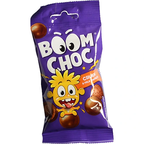 Драже Crunch кульки з какао у молочному шоколаді Boom Choc м/у 30г
