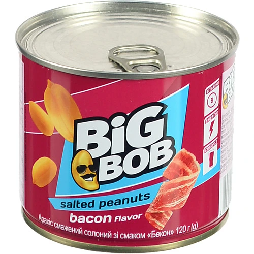 Арахіс Big Bob смажений солоний зі смаком [Беконk, 120 г
