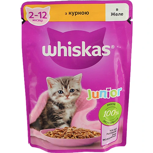 Корм Віскас 85г д.кошеня курка в желе