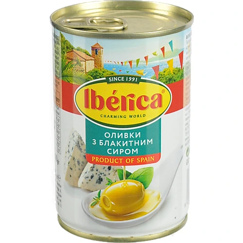 Оливки Iberica 300г з блакитним сиром