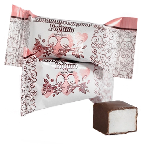 Цукерки Родина пташине молоко глазуровані