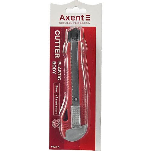 Ніж канцелярський 18 мм Axent 6602-A мет.направляючі