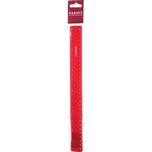 Лінійка пластикова 30см матова бордова