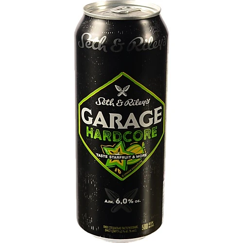 Пиво спеціальне 500мл 6% пастеризоване Taste Starfruit&More Hardcore Seth&Riley's Garage з/б