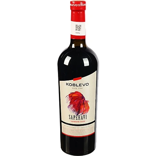 Вино 0.75л 10-13% червоне сухе Saperavi Koblevo пл