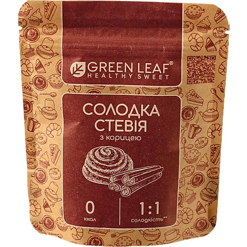 Стевія солодка з корицею 1:1 Green Leaf д/п 100г
