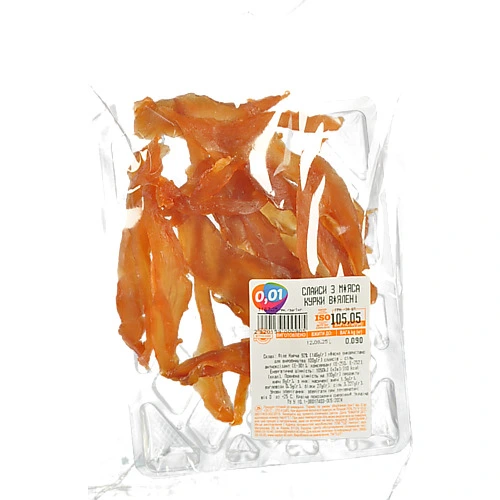 Слайси з мяса курки вялені 0.01
