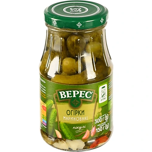 Огірки мариновані слабокислі Верес с/б 300г