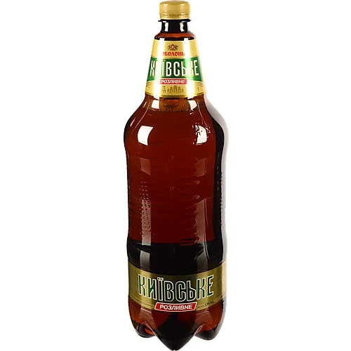 Пиво Оболонь 1.95л Київське розливне світле
