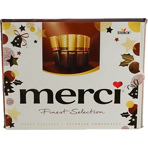 Цукерки 4 сорти гіркого шоколаду Merci 250г