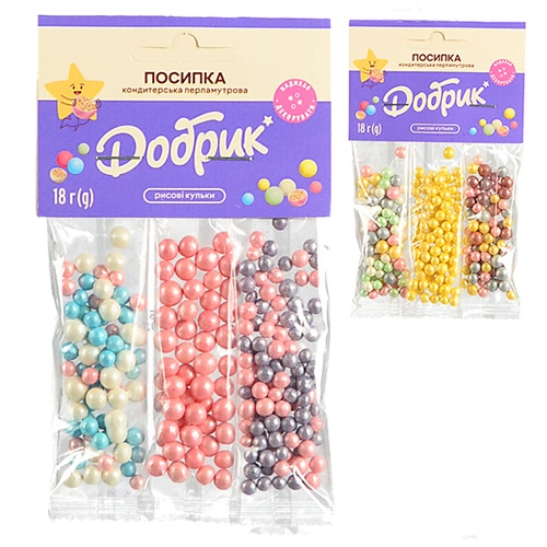 Посипка Добрик 18г рисові кульки