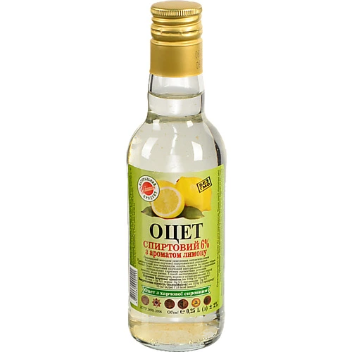 Оцет Унікон 0.25л 6% лимон скло