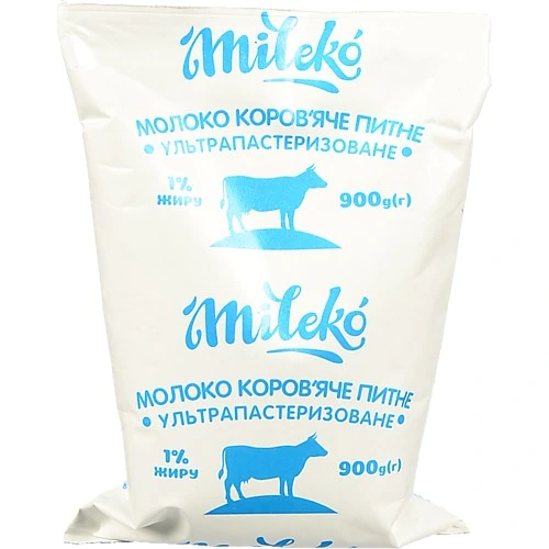 Молоко Mileko 900мл 1% т.ф