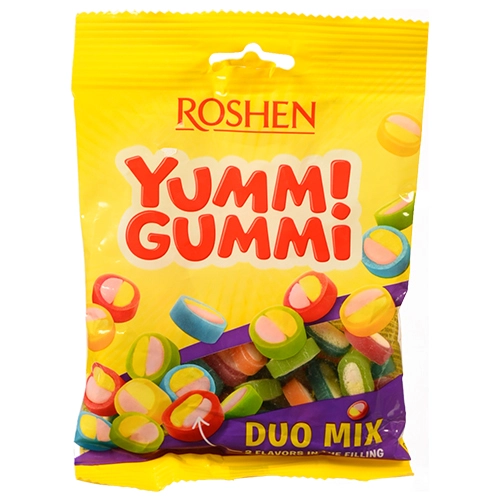 Цукерки желейні Duo Mix Yummi Gummi Roshen 70г