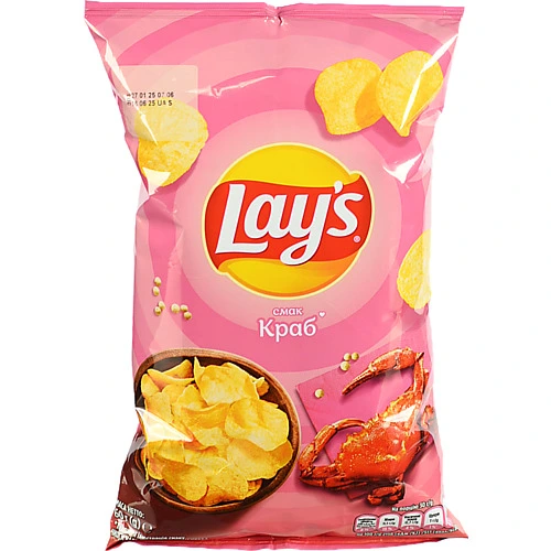 Чипси картопляні Lay's зі смаком краба 60г