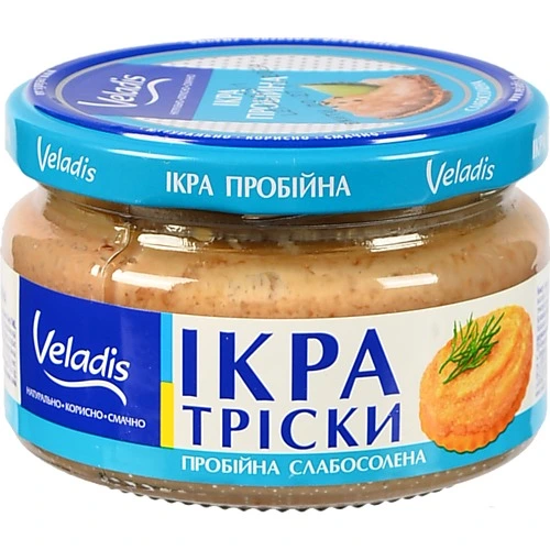 Ікра тріски Veladis слабосолона 180г