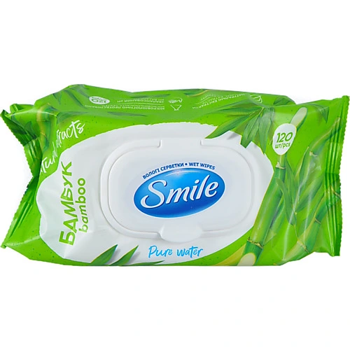 Серветки вологі Bamboo Smile 120шт