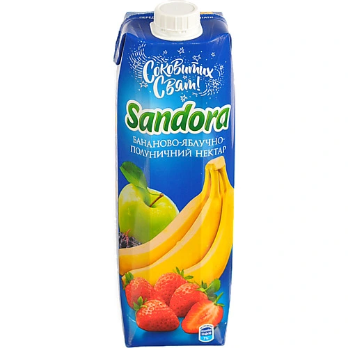 Нектар Сандора 0.95л банан яблуко полуниця