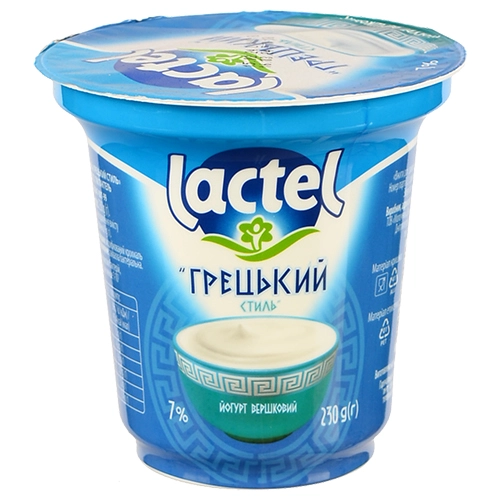 Йогурт Lactel Грецький стиль вершковий 7% 230г