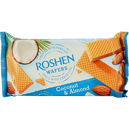 Вафлі Рошен Кокос та Мигдаль 216г