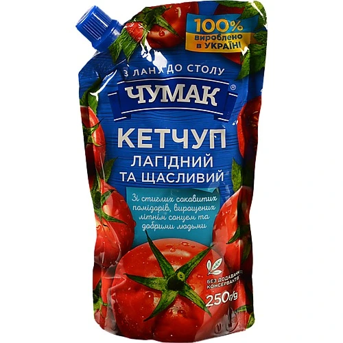 Кетчуп Чумак Лагідний пастеризований 250г