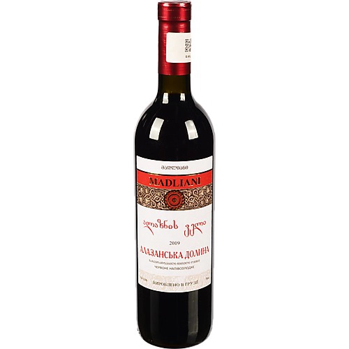 Вино Madliani 0.75л Алазанська долина червоне напівсолодке