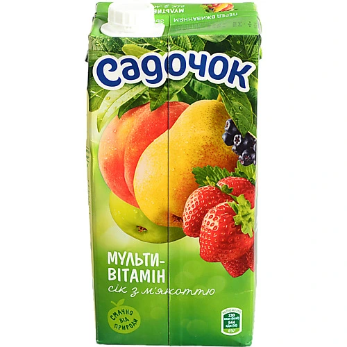 Сік з м'якоттю стерилізований Мультивітамін Садочок 0.95л