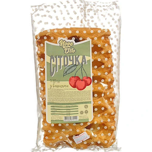 Булочка Нове Діло Сіточка з вишнями листково-дріжджова, 130 г