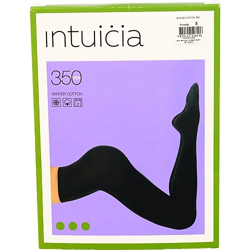 Колготи Інтуіція WINTER COTTON 350 Чорний  5р.