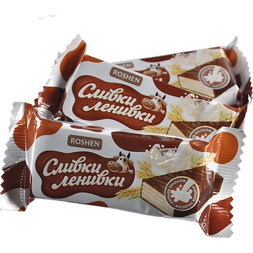 Цукерки глазуровані Сливки-ленивки Roshen кг