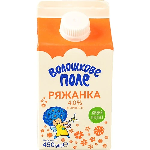 Ряжанка Волошкове поле 450мл 4% жирності