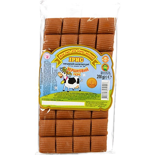 Ірис тиражений напівтвердий Вершковий люкс ТОВ Шполянський завод продтоварів м/у 200г