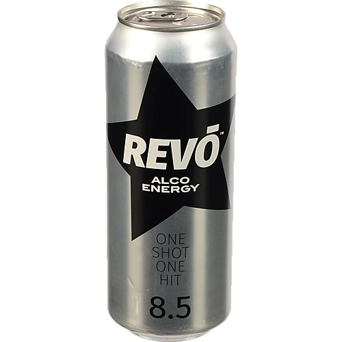 Напій слабоалкогольний 0.5л 8-8.5% енергетичний сильногазований Revo з/б